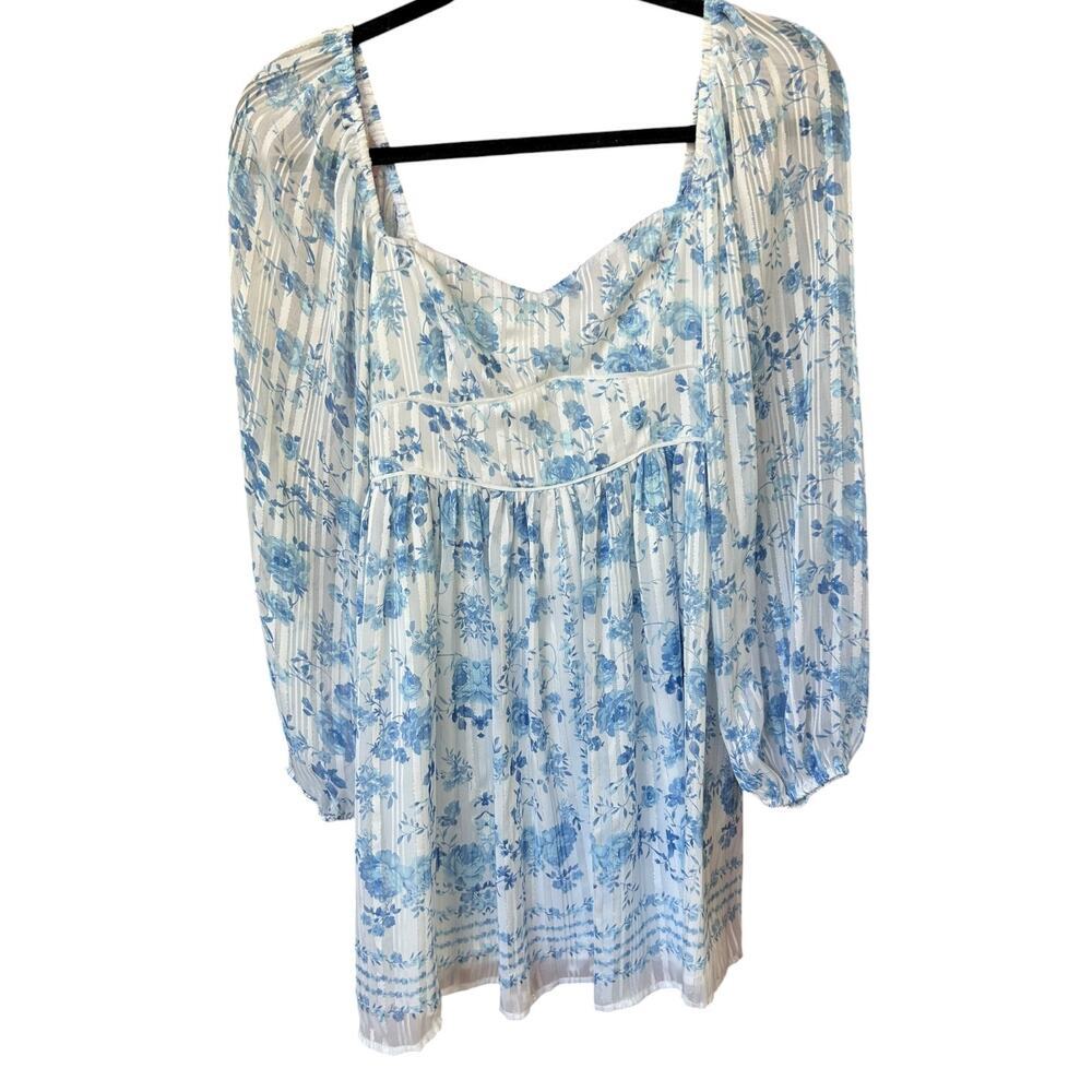 NWT Altar'd State Blue + White Alyssa Mini Dress Size Small - Picture 4 of 6